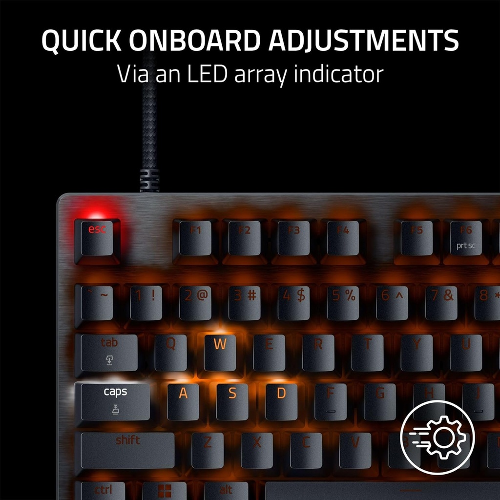 Razer Huntsman V3 Pro TKL Gaming Keyboard: Analog Optical Switches, Rapid Trigger & Adjustable Actuation, Media Keys & Dial, Doubleshot PBT Keycaps - Wrist Rest - Black