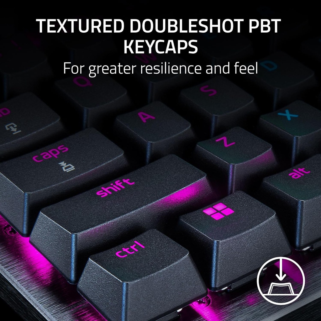 Razer Huntsman V3 Pro TKL Gaming Keyboard: Analog Optical Switches, Rapid Trigger & Adjustable Actuation, Media Keys & Dial, Doubleshot PBT Keycaps - Wrist Rest - Black