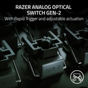 Razer Huntsman V3 Pro TKL Gaming Keyboard: Analog Optical Switches, Rapid Trigger & Adjustable Actuation, Media Keys & Dial, Doubleshot PBT Keycaps - Wrist Rest - Black