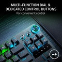 Razer Huntsman V3 Pro TKL Gaming Keyboard: Analog Optical Switches, Rapid Trigger & Adjustable Actuation, Media Keys & Dial, Doubleshot PBT Keycaps - Wrist Rest - Black