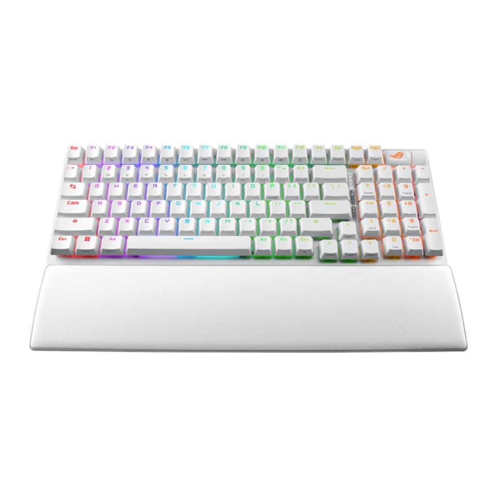 Asus X901 Rog Strix Scope II 96 Wireless Mechanical Gaming KeyBoard NX Snow Switch Refined Linear (Arabic) - White
