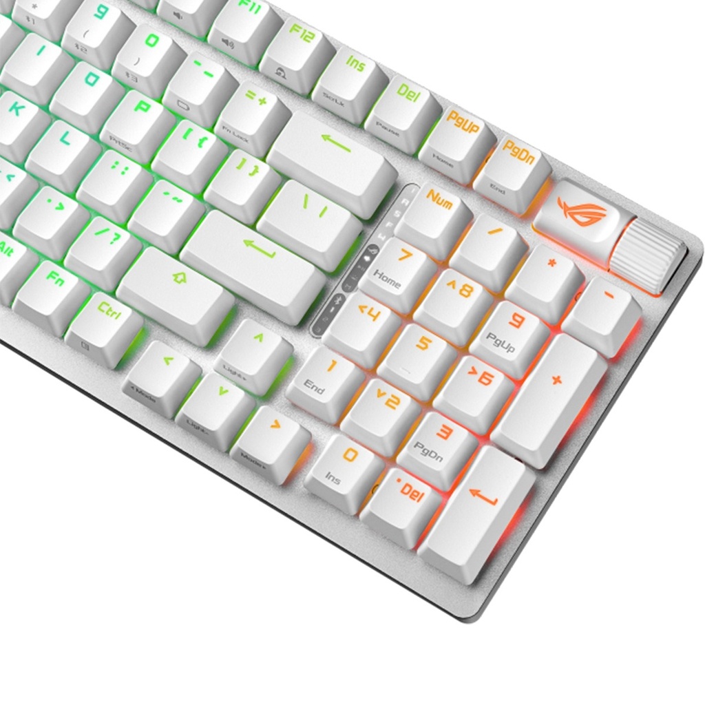 Asus X901 Rog Strix Scope II 96 Wireless Mechanical Gaming KeyBoard NX Snow Switch Refined Linear (Arabic) - White