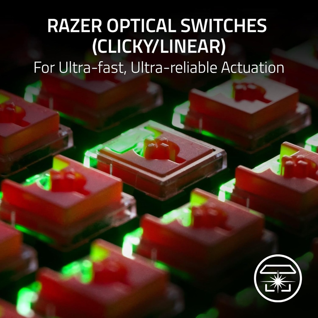 Razer DeathStalker V2 Wired Low Profile Optical Gaming Keyboard Linear Low Profile Optical Red Switch
