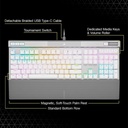 Corsair K70 PRO RGB Optical-Mechanical Gaming Keyboard OPX Linear Switch PBT Double-Shot Keycaps - White