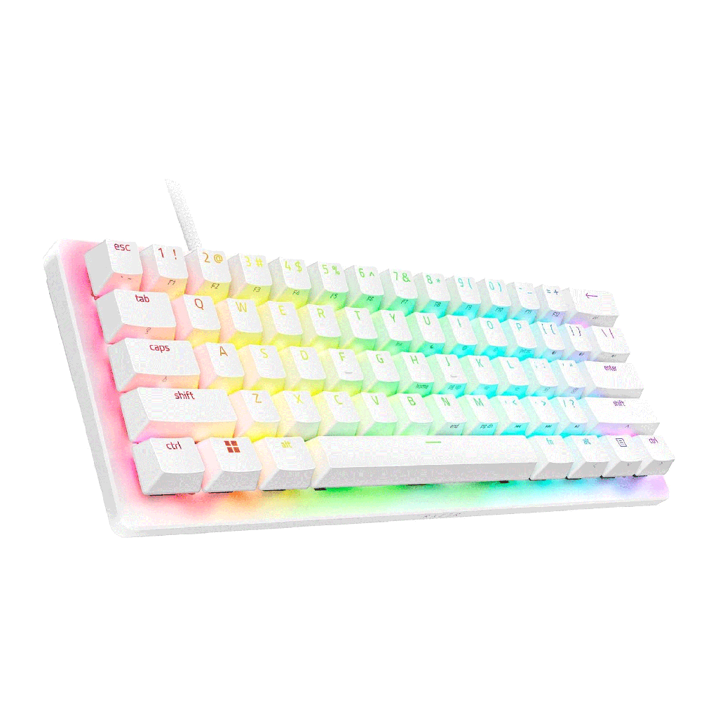 Razer HuntsMan V3 Pro Mini White Edition 60% Analog Optical Esports Keyboard, Rapid Trigger Mode,Analog Optical Switch Gen -2