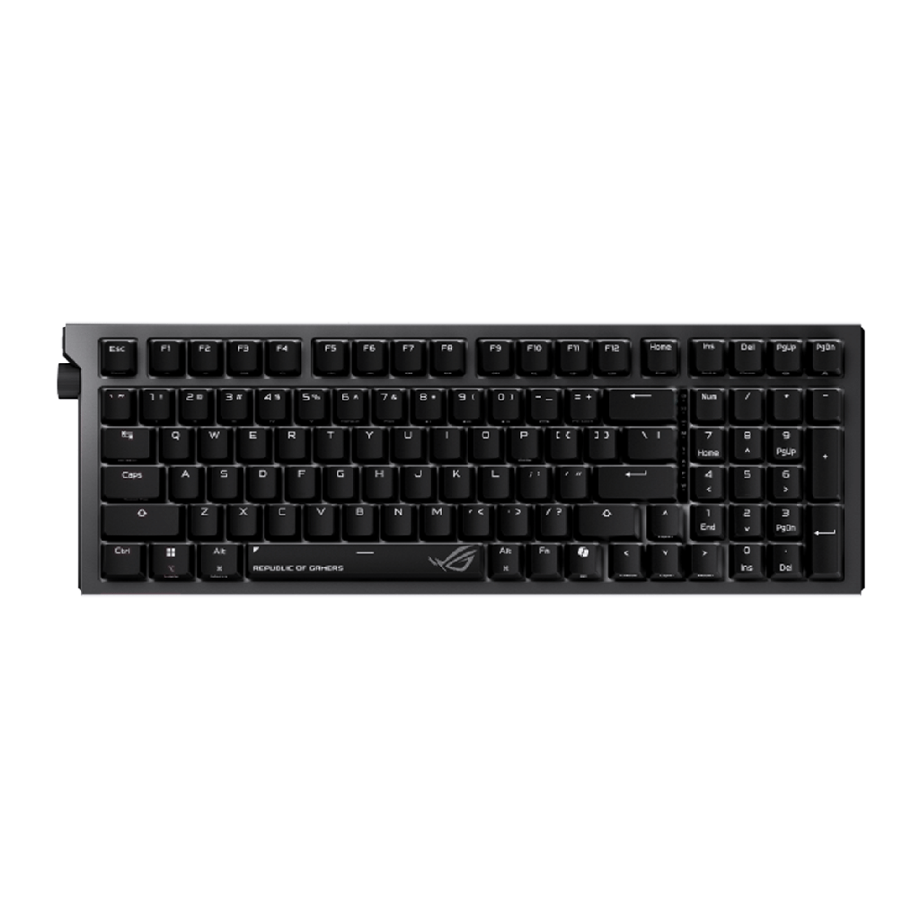 ASUS ROG Strix Morph 96 Wireless Mechanical Gaming Keyboard, Hot Swappable, ROG NX Snow V2 Switches, Tri Mode Connectivity 2.4GHz Bluetooth USB C, English-Arabic Layout, Gasket Mount Design | 90MP04IF-BKCA03