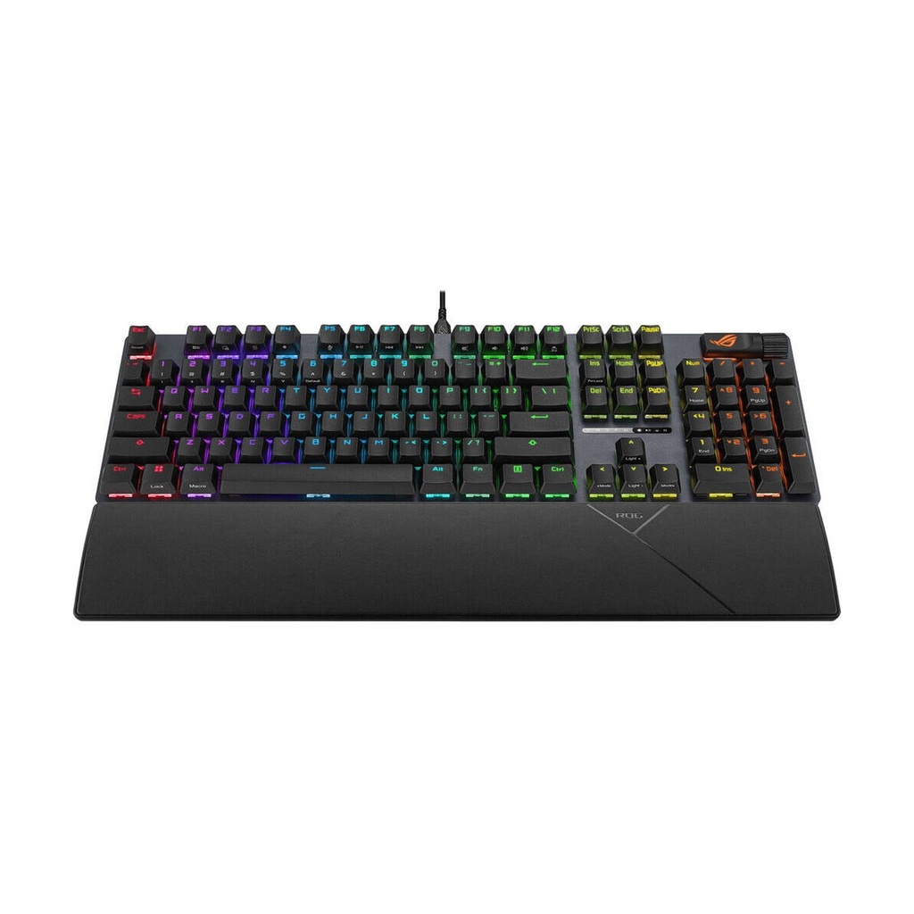 Asus XA11 ROG Strix Scope II Full Size Gaming Keyboard with Pre-Lubed ROG NX Snow Switches, RGB Per keys, Wired USB-C Connectivity - Black | 90MP036A-BKUA01