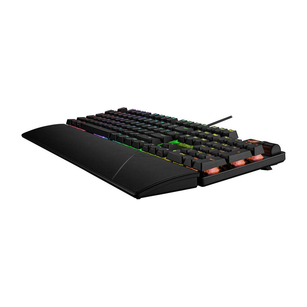 Asus XA11 ROG Strix Scope II Full Size Gaming Keyboard with Pre-Lubed ROG NX Snow Switches, RGB Per keys, Wired USB-C Connectivity - Black | 90MP036A-BKUA01