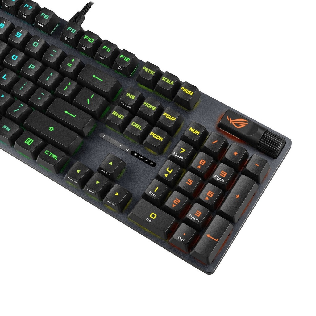 Asus XA11 Rog Strix Scope II Wired Optical Mechanical Gaming Keyboard RX Red Switch Linear & Swift - Black
