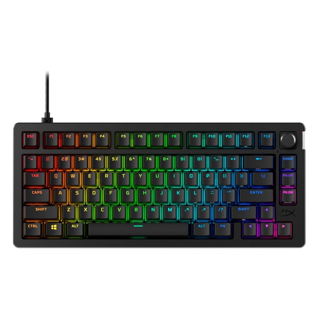 HyperX Alloy Rise 75% RGB Wired Gaming Keyboard Red Linear Switch (English/Arabic) For PC,PS5,PS4,Xbox Series X|S & Xbox One