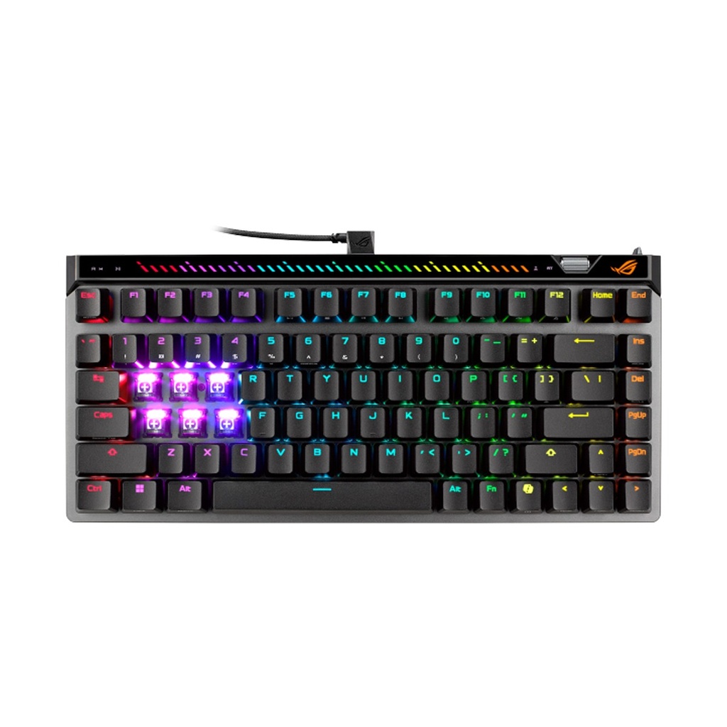 Asus M705 Rog Falchion Ace 75 HE 75% Wired Analog Gaming Keyboard HFX V2 Magnetic Switch Refined & Precise (Arabic) - Black
