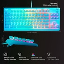 SteelSeries Apex 3 TKL Wired RGB Gaming Keyboard Water and Dust Resistant Whisper Quiet Switches - Aqua