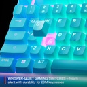 SteelSeries Apex 3 TKL Wired RGB Gaming Keyboard Water and Dust Resistant Whisper Quiet Switches - Aqua