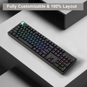 Keychron K10 Max 80% Wireless Mechanical Keyboard RGB Backlight Gateron Red Switch BT 5.1 / 2.4GHz / USB-C (Arabic Layout)-Gray