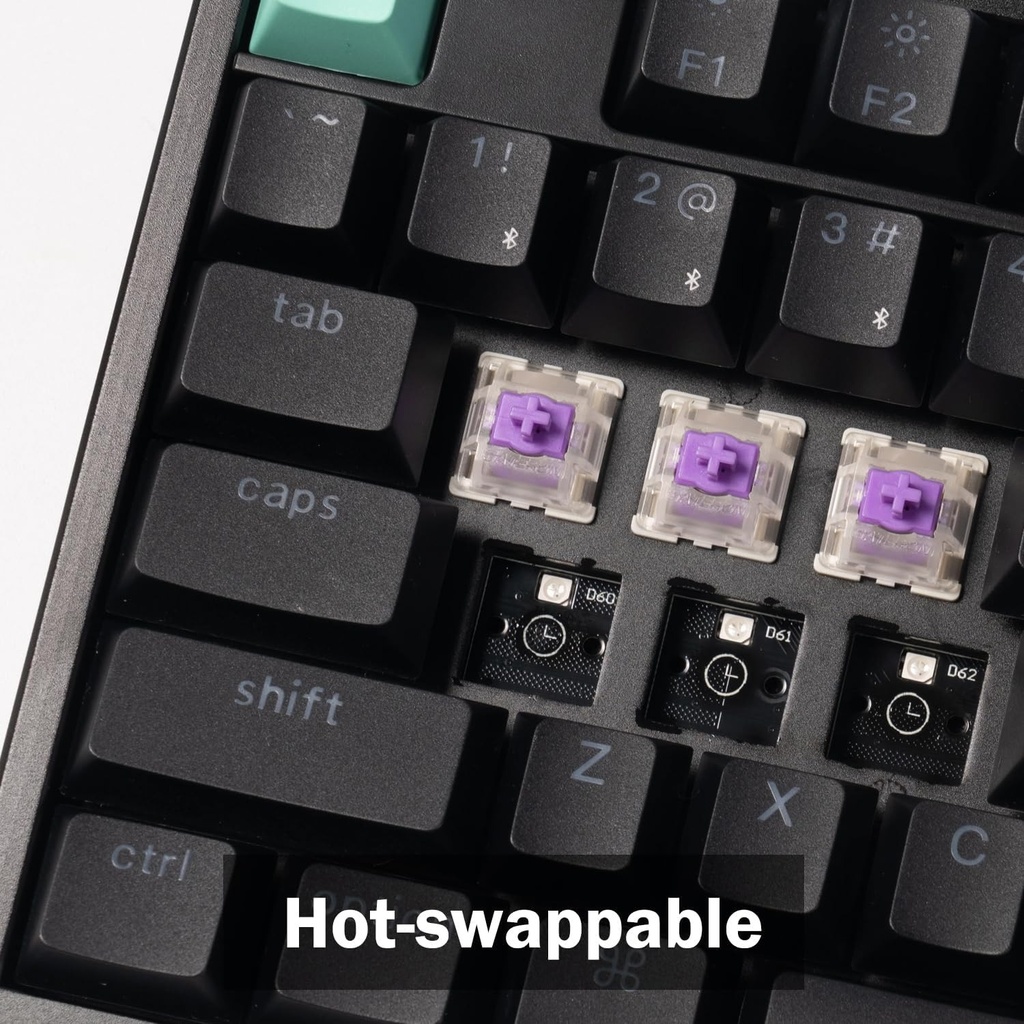 Keychron K10 Max 80% Wireless Mechanical Keyboard RGB Backlight Gateron Red Switch BT 5.1 / 2.4GHz / USB-C (Arabic Layout)-Gray