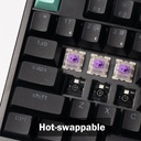 Keychron K10 Max 80% Wireless Mechanical Keyboard RGB Backlight Gateron Red Switch BT 5.1 / 2.4GHz / USB-C (Arabic Layout)-Gray