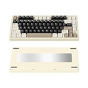 Attack Shark X75 81 Key (Wired+2.4G+Bluetooth)Tri-Model Switch Heap Of Aluminum Gaming Keyboard-Cheese White