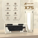 Attack Shark X75 81 Key (Wired+2.4G+Bluetooth)Tri-Model Switch Heap Of Aluminum Gaming Keyboard-Cheese White