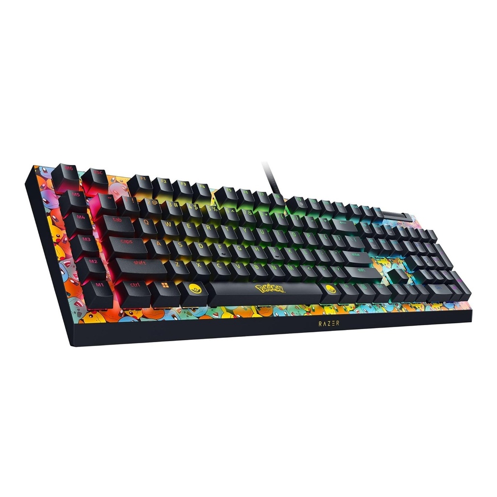 Razer BlackWidow V4 X Wired Mechanical Gaming Keyboard, Green Switches Tactile & Clicky, 6 Macro Keys, Chroma RGB, Doubleshot ABS Keycaps, Sound Dampening & Stabilizers, Pokémon Edition