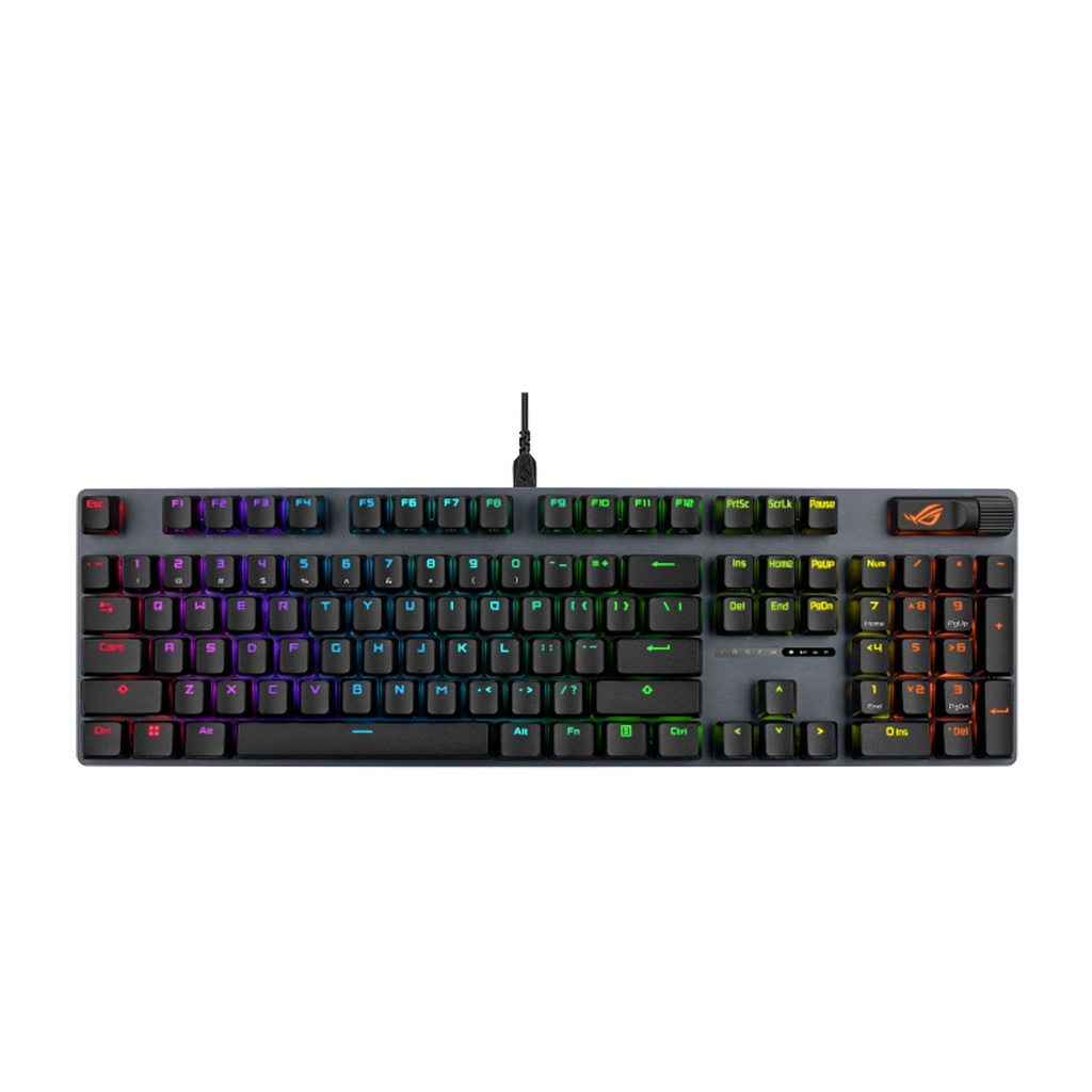 Asus XA14 Rog Strix Scope II Wired Optical Mechanical Gaming Keyboard NX Snow V2 Switch Refined Linear (Arabic) - Black