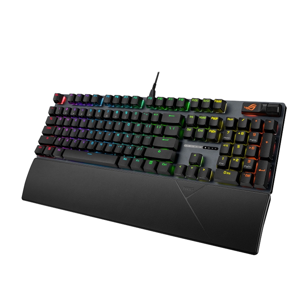 Asus XA14 Rog Strix Scope II Wired Optical Mechanical Gaming Keyboard NX Snow V2 Switch Refined Linear (Arabic) - Black