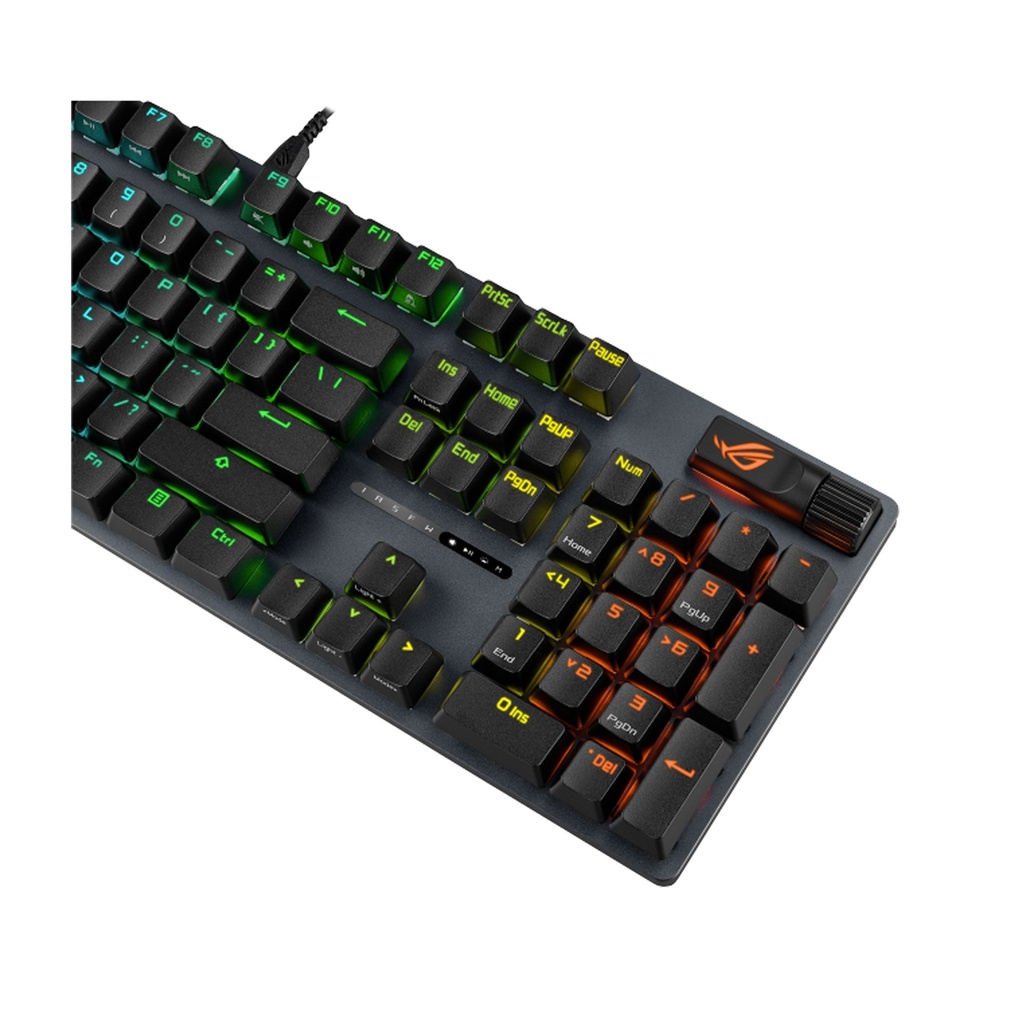 Asus XA14 Rog Strix Scope II Wired Optical Mechanical Gaming Keyboard NX Snow V2 Switch Refined Linear (Arabic) - Black