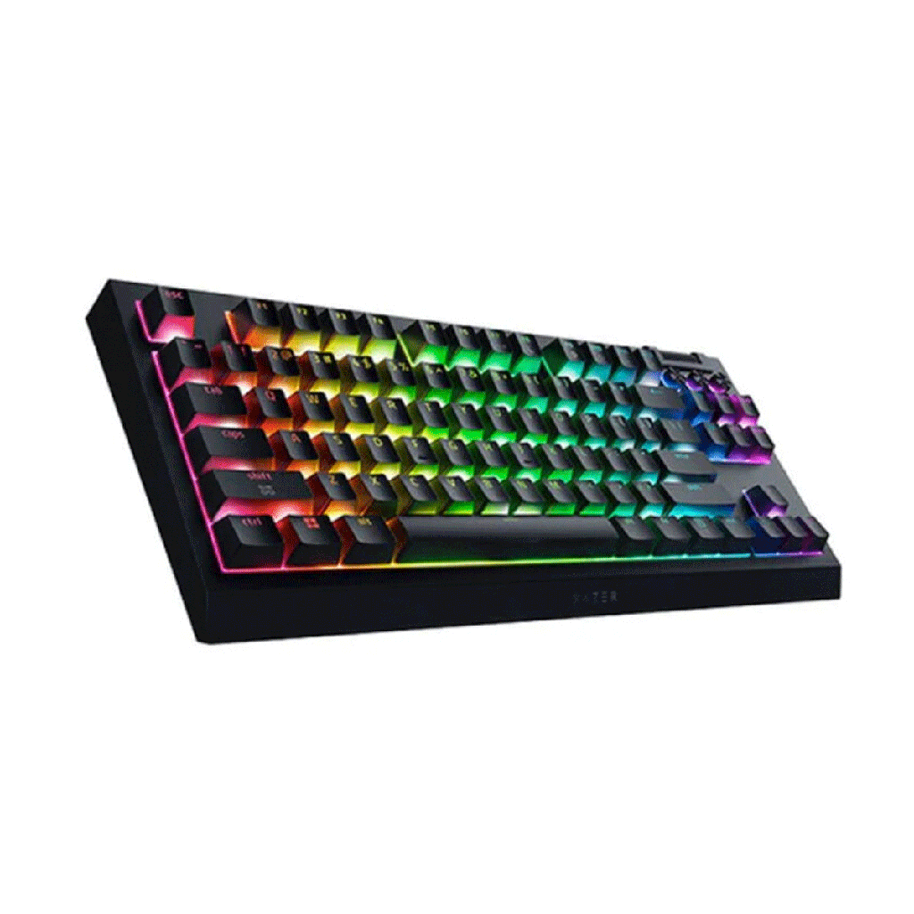 Razer BlackWidow V4 Tenkeyless HyperSpeed Wireless Hot-Swappable Gaming Keyboard, Upto 980Hr,Tactile & Quiet Switch - Black