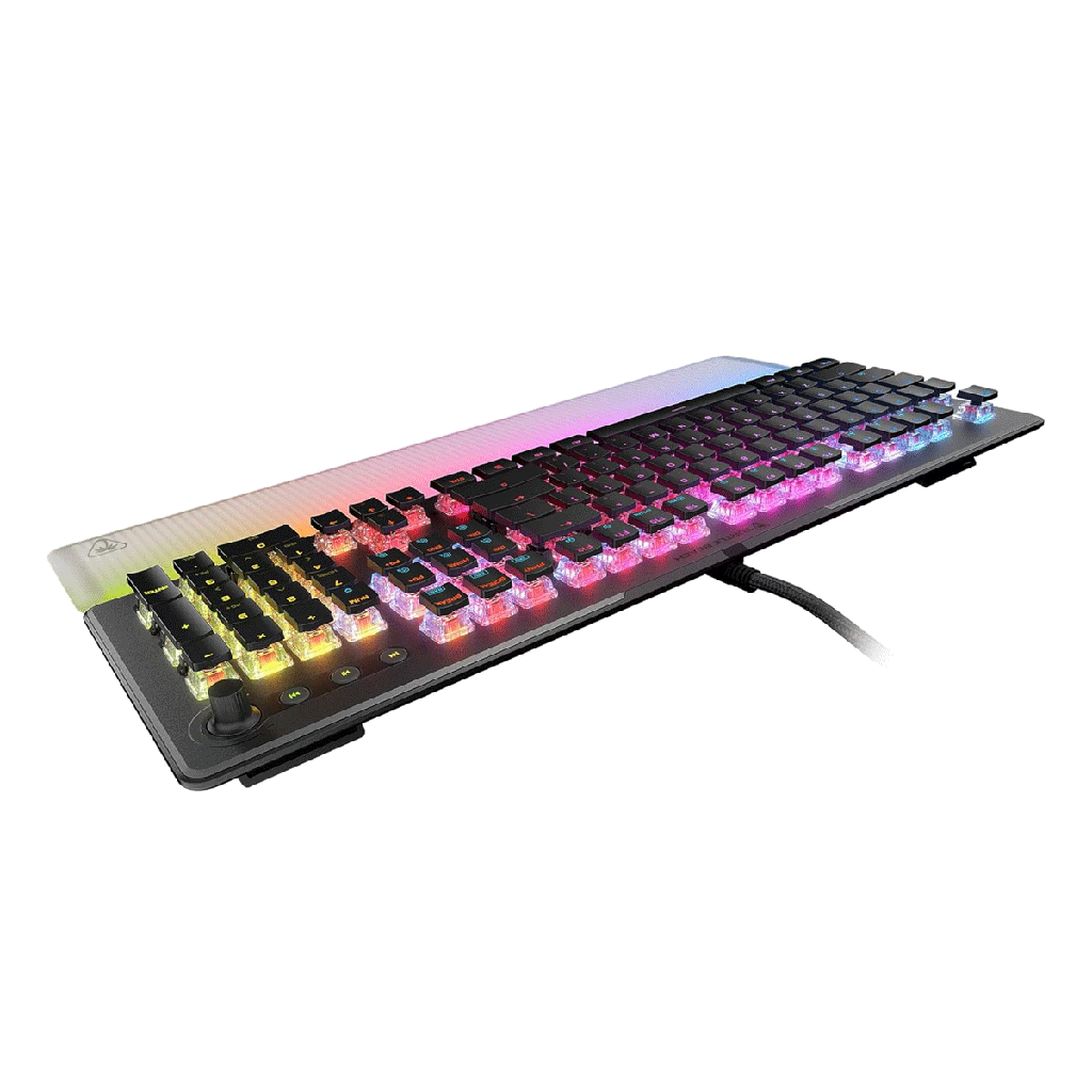 Turtle Beach Vulcan II Max, Wired USB Optical Mechanical Gaming Keyboard, Customizable RGB Illuminated Keys and Palm Rest, Smart Keys, Titan II Smooth Linear Switches, 200M Keystroke Durability – Black | TBK-1001-01-US