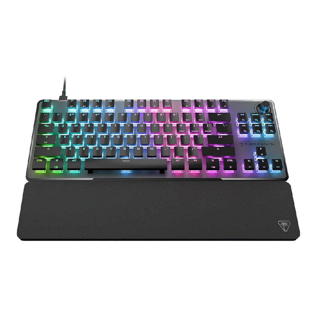 Turtle Beach Vulcan II TKL Pro Wried USB Magnetic Mechanical RGB Gaming Keyboard, Analog Hall-Effect Switches, Adjustable Actuation, Rapid Trigger, Swappable Keycaps, Tenkeyless Design, Anti-Ghosting – Black | TBK-2002-01-US