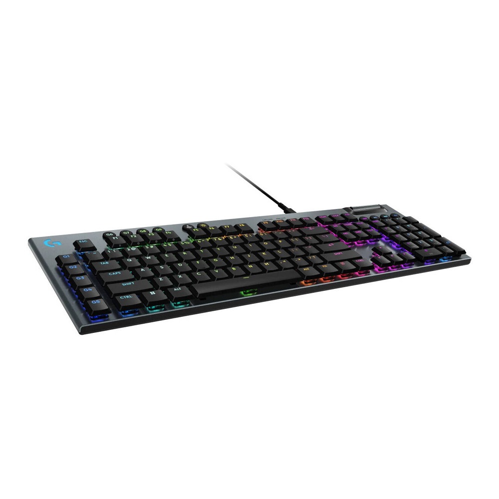 Logitech G915 X Wired Mechanical Keyboard, Tactile Switches, Double-Shot PBT Keycaps, LIGHTSYNC RGB Illumination, Wired Connectivity, English (US) Layout, Black | 920-012942
