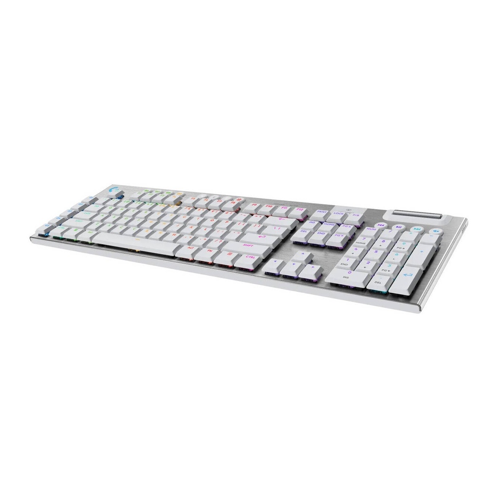 Logitech G915 X LIGHTSPEED Mechanical Keyboard, Tactile Switches, Double-Shot PBT Keycaps, LIGHTSYNC RGB Illumination, Tri-Mode Connectivity, English (US) Layout, White | 920-012690