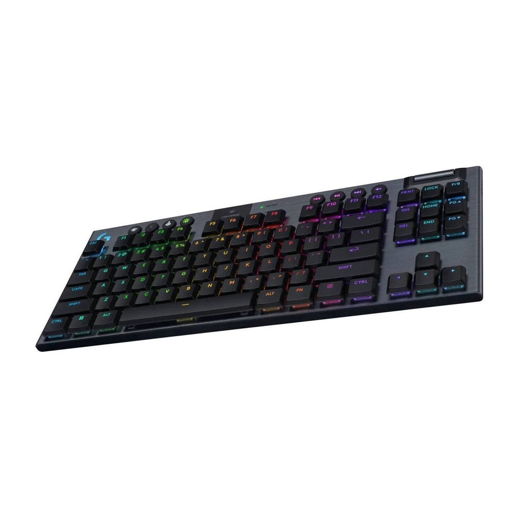 Logitech G915 X LIGHTSPEED TKL Mechanical Keyboard, Clicky Switches, Double-Shot PBT Keycaps, LIGHTSYNC RGB Illumination, Tri-Mode Connectivity, English (US) Layout, Black | 920-012757
