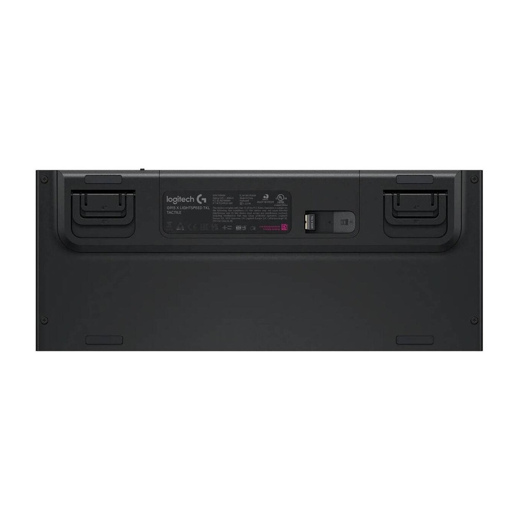 Logitech G915 X LIGHTSPEED TKL Mechanical Keyboard, Clicky Switches, Double-Shot PBT Keycaps, LIGHTSYNC RGB Illumination, Tri-Mode Connectivity, English (US) Layout, Black | 920-012757