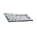 Logitech G915 X LIGHTSPEED TKL Mechanical Keyboard, Tactile Switches, Double-Shot PBT Keycaps, LIGHTSYNC RGB Illumination, Tri-Mode Connectivity, English (US) Layout, White | 920-012737