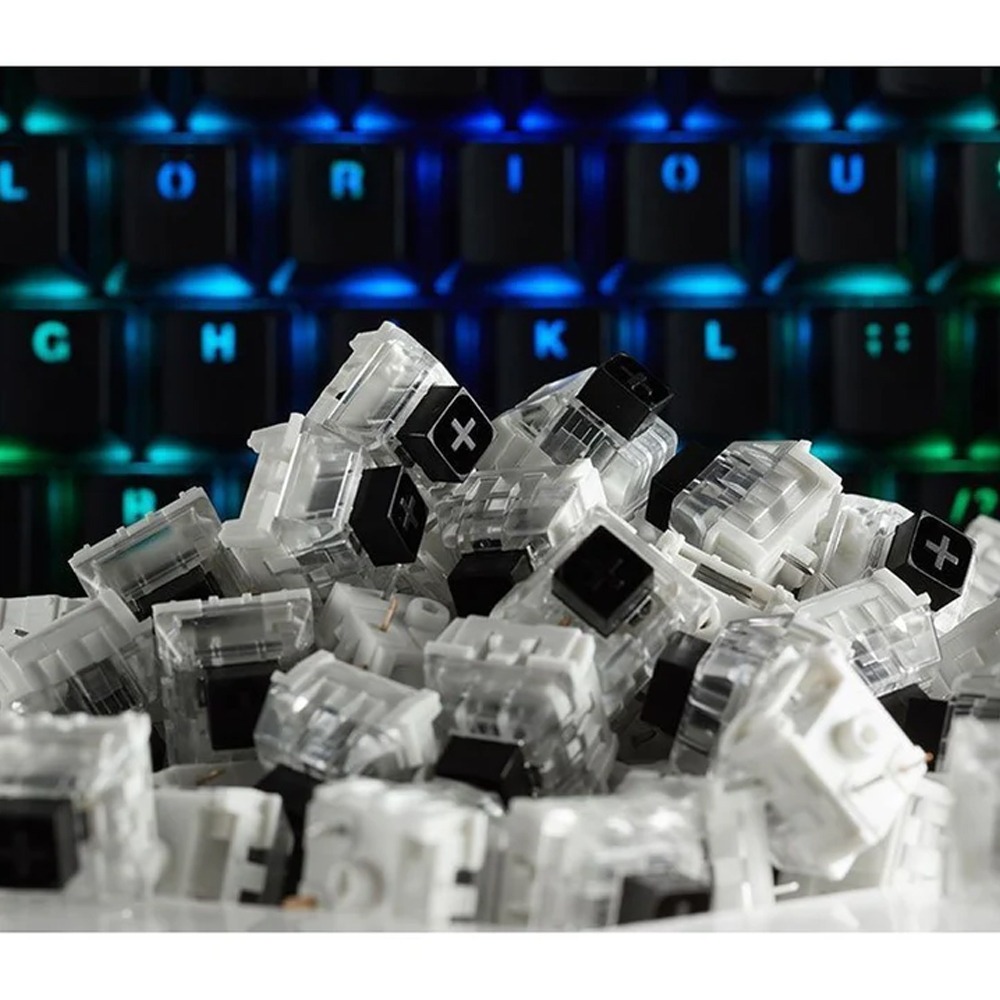 Glorious Kailh Mechanical Switches (120x) Compatible With Glorious Modular Mechanical Keyboard - Black