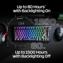 HyperX Alloy Rise 75% Wireless/Bluetooth Gaming Keyboard Red Linear Switch (English/Arabic) For PC,PS5,PS4,Xbox Series X|S & Xbox One