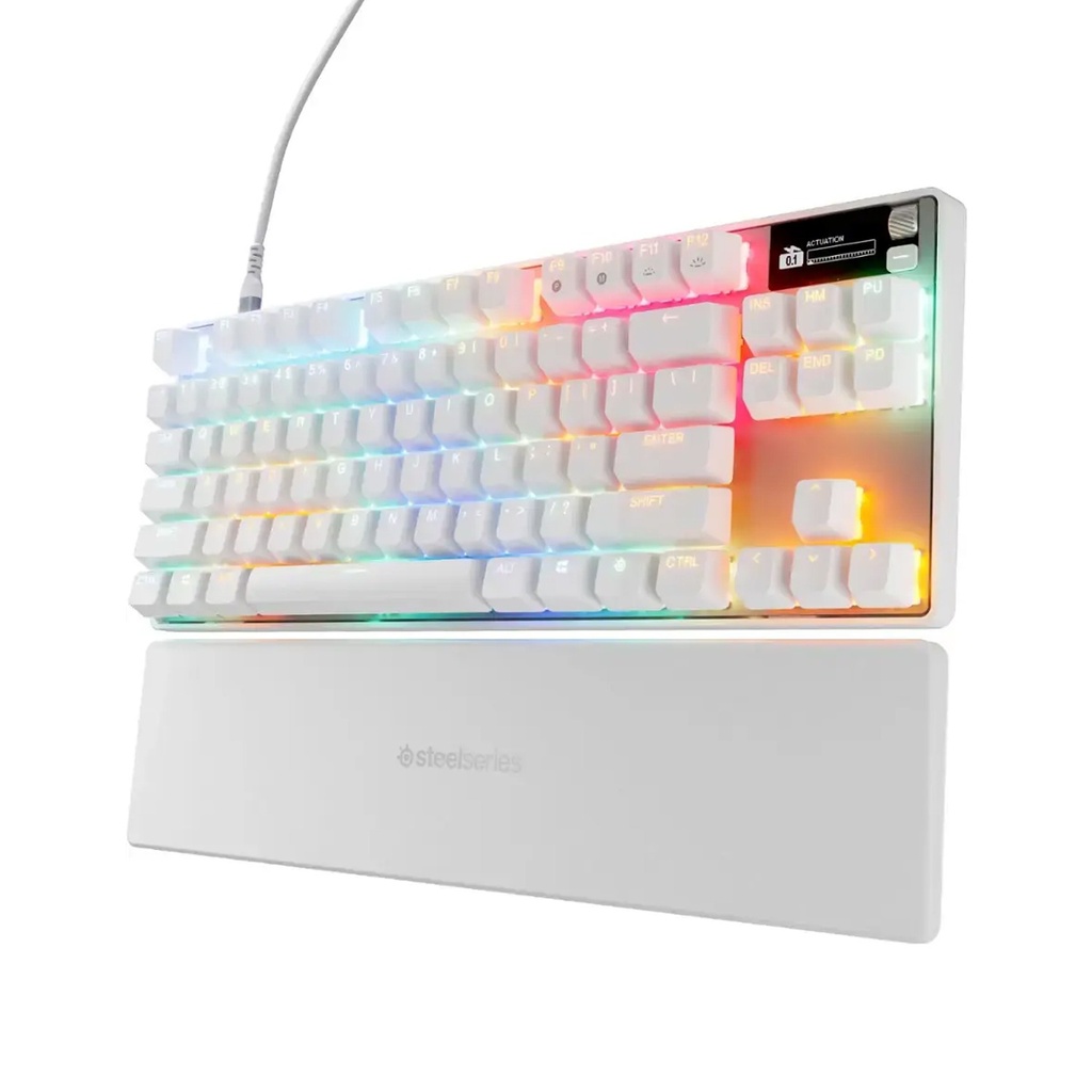 SteelSeries Apex Pro TKL Gen 3 Adjustable Switches With Rapid Trigger + Rapid Tap - White