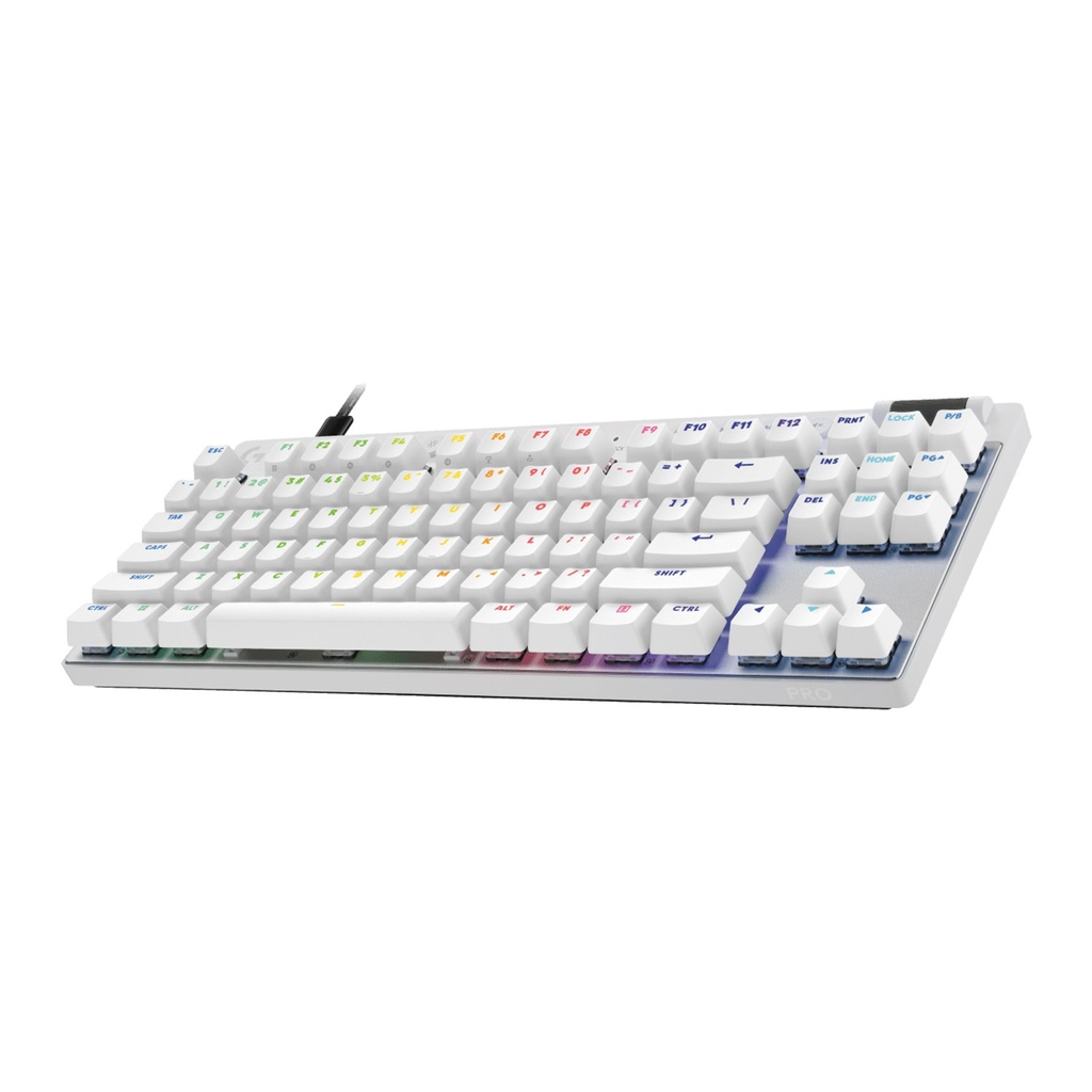 Logitech PRO X TKL RAPID Wired Mechanical Keyboard, Magnetic Analog Switches, Rapid Trigger, LIGHTSYNC Technology, Wired Connectivity, English (US) Layout, White | 920-013242
