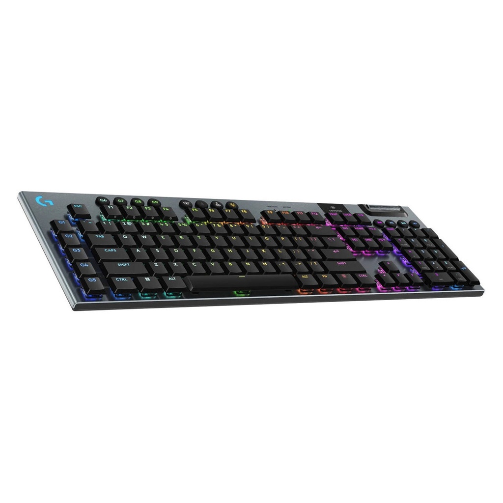 Logitech G915 X Lightspeed Low-Profile Wireless Gaming Keyboard Key Control, LightSync, Low-Profile Mechanical Switches - Black