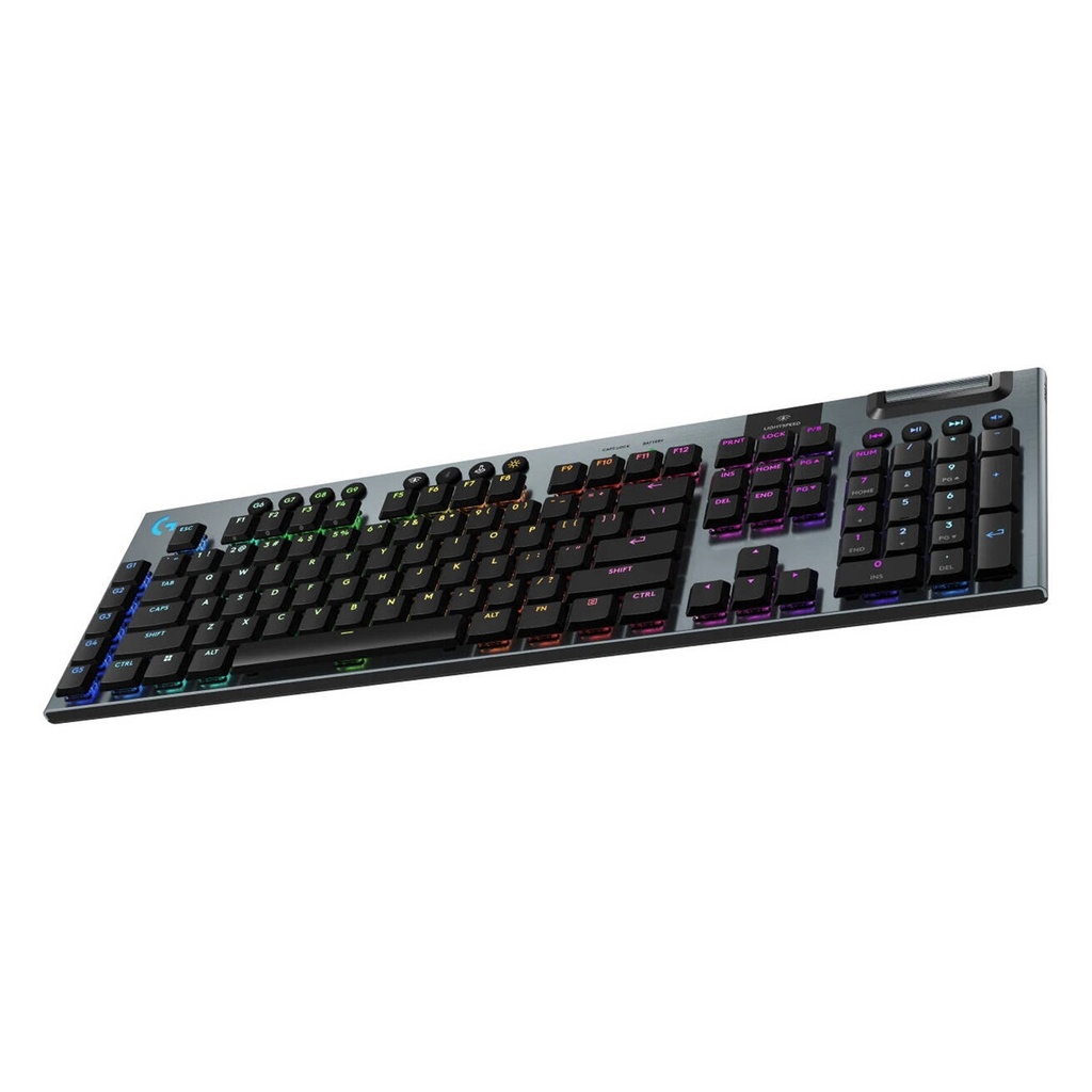 Logitech G915 X Lightspeed Low-Profile Wireless Gaming Keyboard Key Control, LightSync, Low-Profile Mechanical Switches - Black