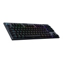 Logitech G915 X Lightspeed TKL Low-Profile Wireless Gaming Keyboard Key Control, LightSync, Low-Profile Mechanical Switches - Black