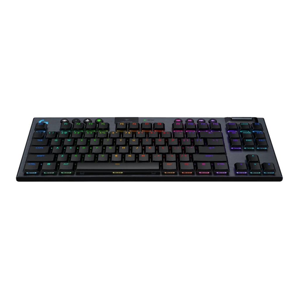Logitech G915 X Lightspeed TKL Low-Profile Wireless Gaming Keyboard Key Control, LightSync, Low-Profile Mechanical Switches - Black