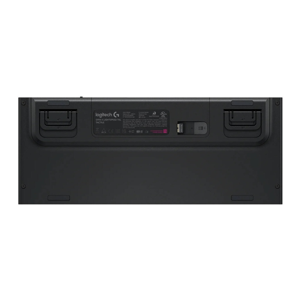Logitech G915 X Lightspeed TKL Low-Profile Wireless Gaming Keyboard Key Control, LightSync, Low-Profile Mechanical Switches - Black