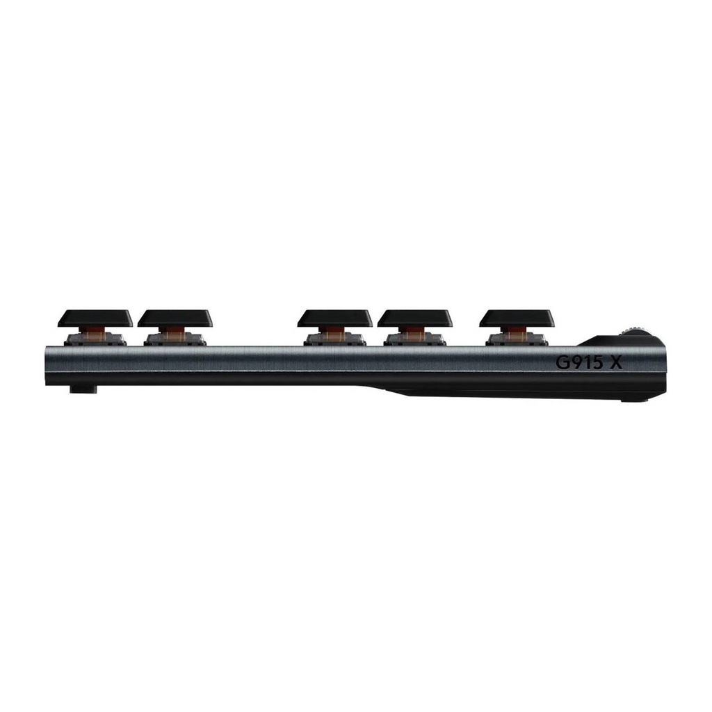 Logitech G915 X Lightspeed TKL Low-Profile Wireless Gaming Keyboard Key Control, LightSync, Low-Profile Mechanical Switches - Black