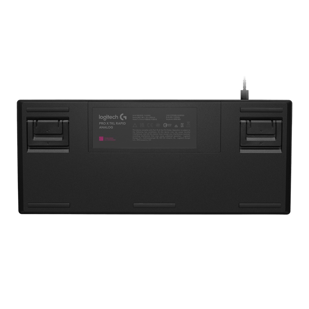 Logitech PRO X TKL RAPID Wired Mechanical Keyboard, Magnetic Analog Switches, Rapid Trigger, LIGHTSYNC Technology, Wired Connectivity, English (US) Layout, Black | 920-013233