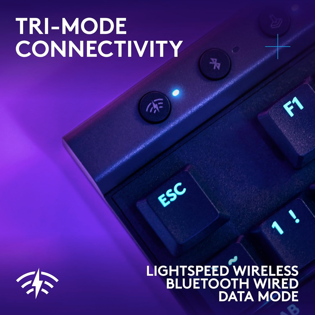 Logitech G515 TKL LIGHTSPEED Low-Profile Wireless Gaming Keyboard Tactile Switch - Black