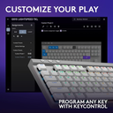 Logitech G515 TKL LIGHTSPEED Low-Profile Wireless Gaming Keyboard Tactile Switch - White
