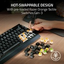 Razer Black Widow V4 Pro 75% Wireless/Bluetooth 5.1 Hot-Swappable Gaming Keyboard OLED Display With Razer Command Dial - Black