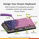 Glorious GMMK3 65% Wired Mechanical Keyboard DoubleShot Keycaps Glorious Fox lubed Linear Switches (Arabic) - Black