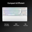 Asus X902 Rog Strix Scope II 96 RX Wireless Optical Mechanical Gaming Keyboard Rog RX Blue Switch Clicky And Speedy (Arabic) - White